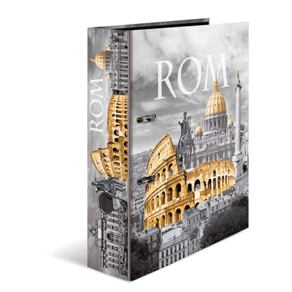 HERMA Lever Arch File Trend Cities with Rome Motif, A4, 70 mm Spine, with Inner Print, 1 Folder