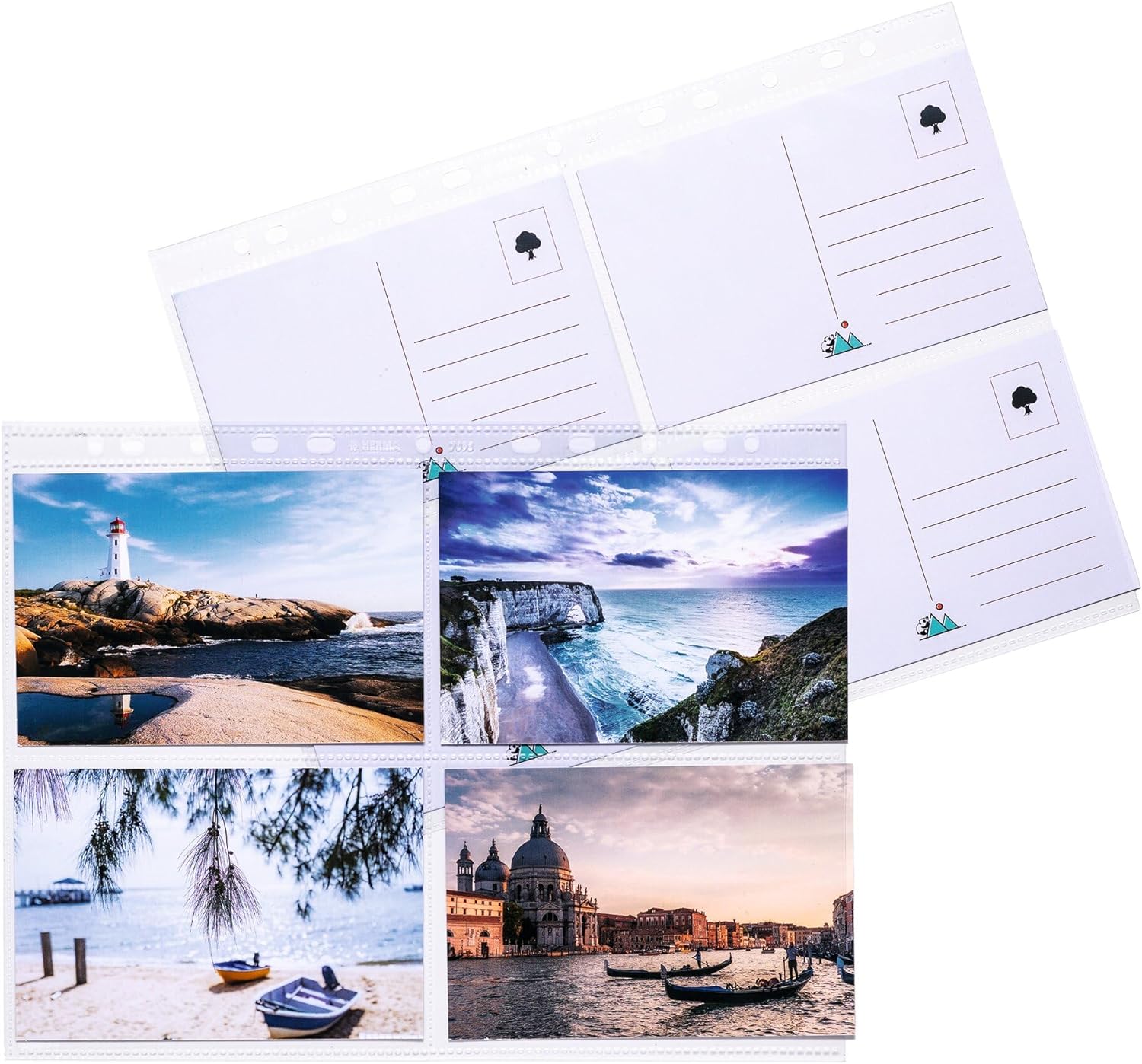 HERMA Photo Pockets for Ring Binder Albums, Acid Free, 10 x 15 cm / 4 x 6 inch Portrait Format, 40 Pockets, Clear