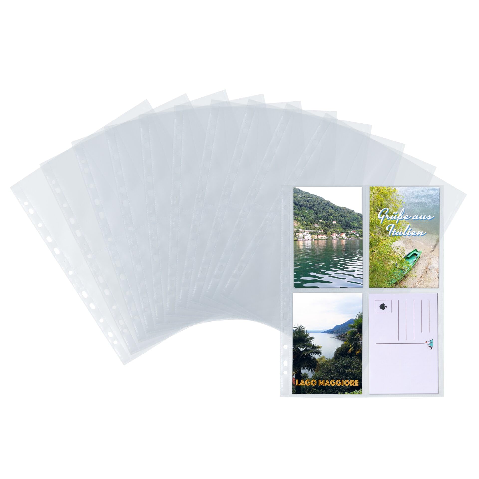 HERMA Photo Pockets for Ring Binder Albums, Acid Free, 10 x 15 cm / 4 x 6 inch Portrait Format, 40 Pockets, Clear