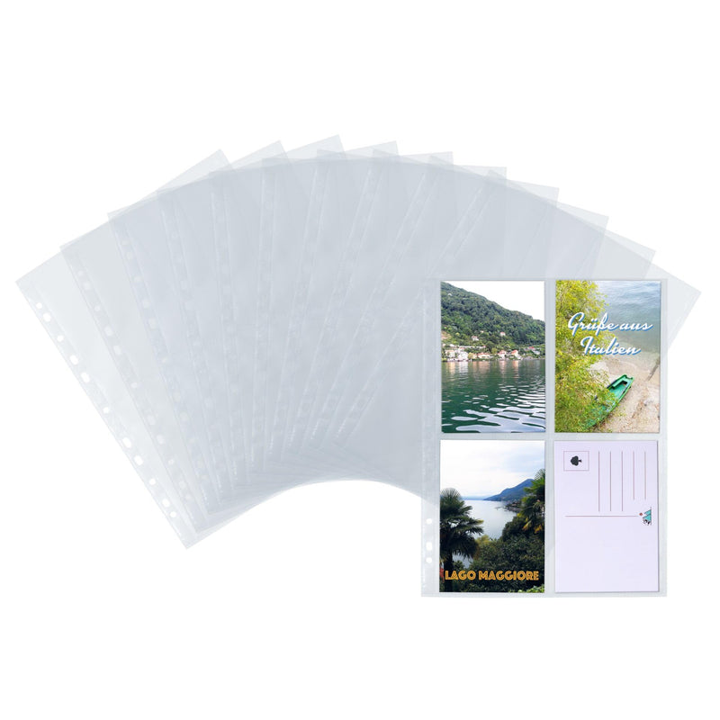 HERMA Photo Pockets for Ring Binder Albums, Acid Free, 10 x 15 cm / 4 x 6 inch Portrait Format, 40 Pockets, Clear