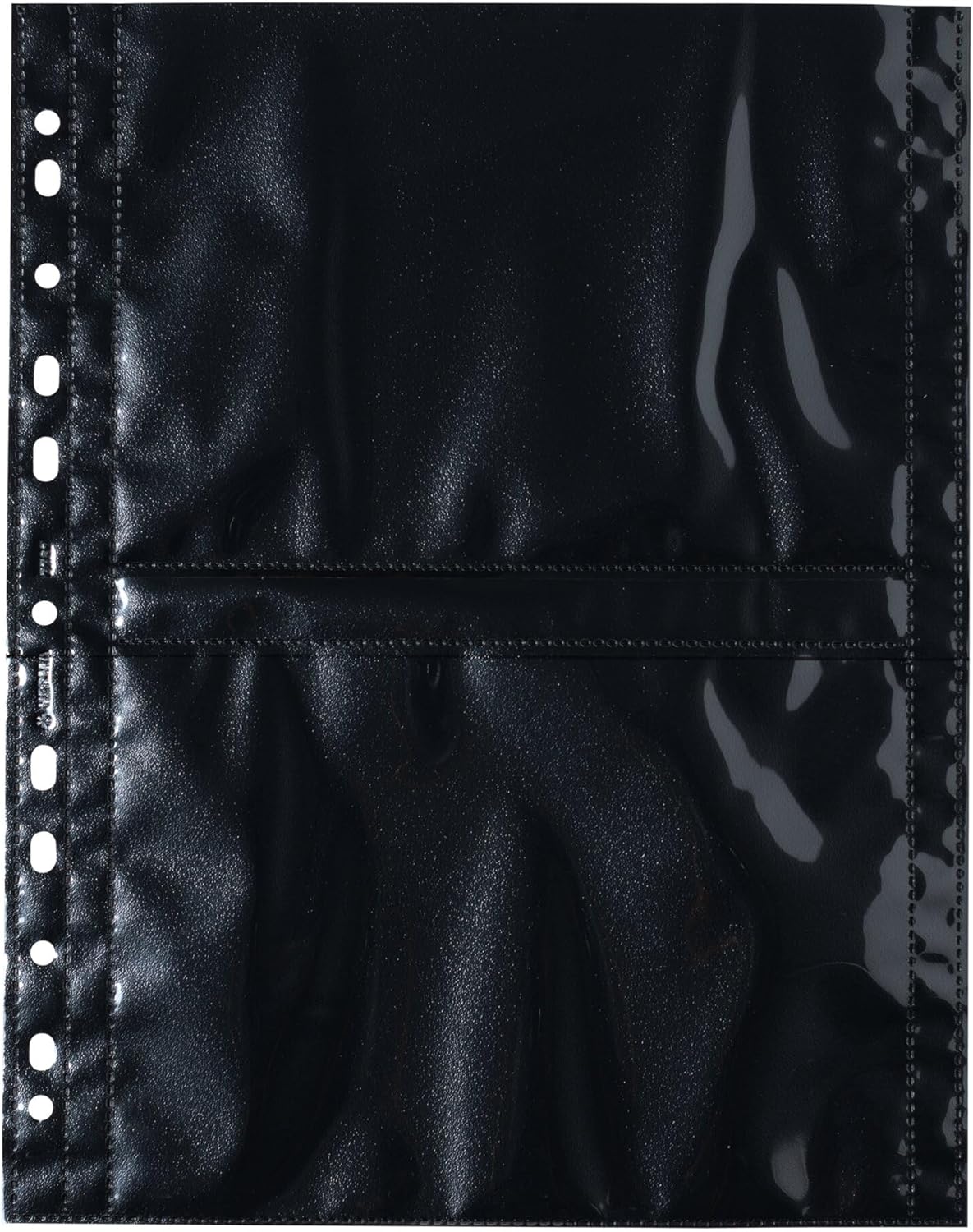 HERMA Photo Pockets for Ring Binder Albums, Acid Free, 18 x 13 cm Landscape Format, 40 Pockets, Black Black 18 x 13 cm 10 Sheets
