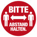 HERMA Floor Marking Sticker, Ø 20 cm, Please keep the distance, 5 Note sticker. Ø 20 cm Please keep the distance