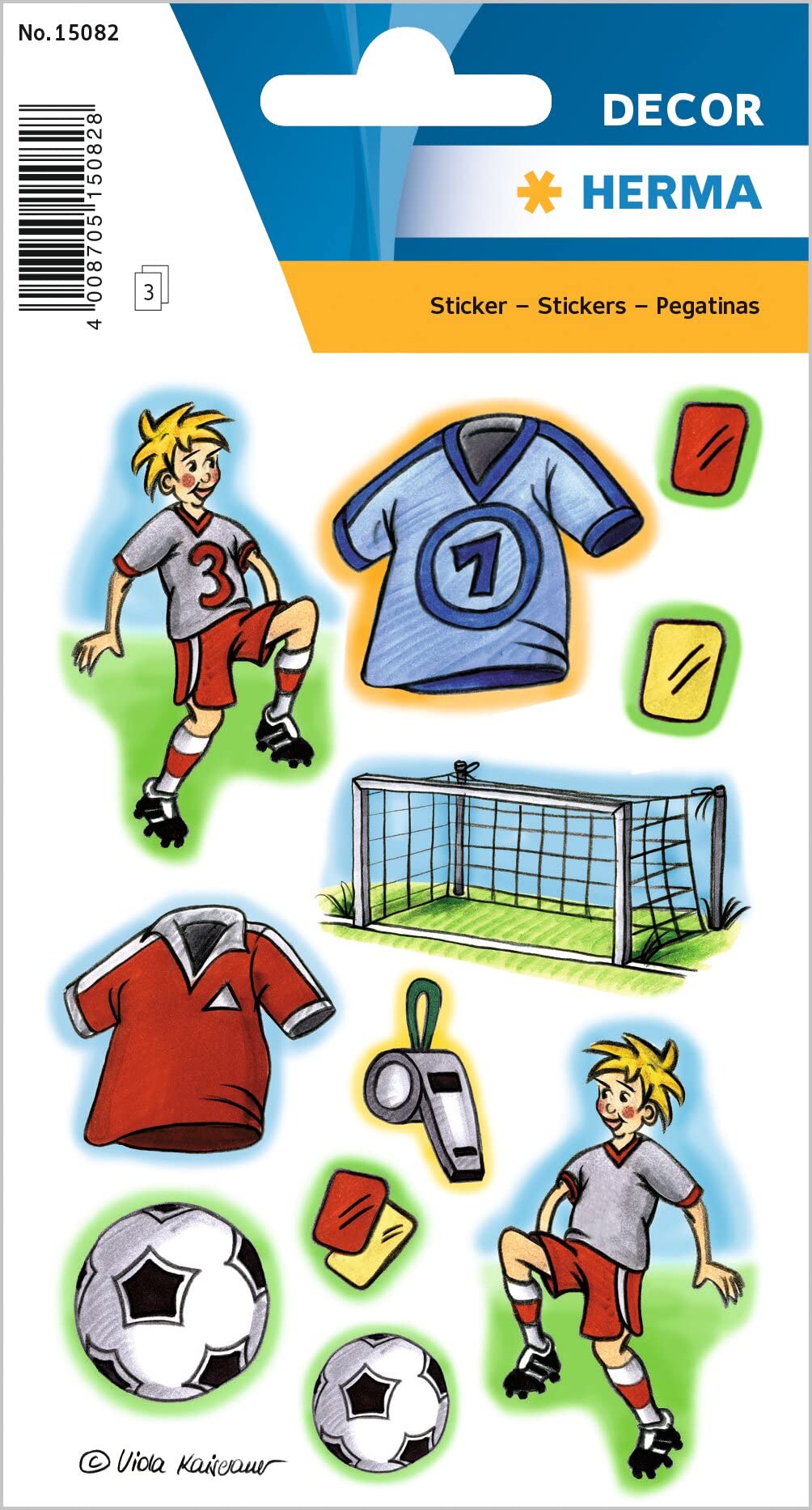HERMA Sticker Fussballspiel selbstklebend Papier