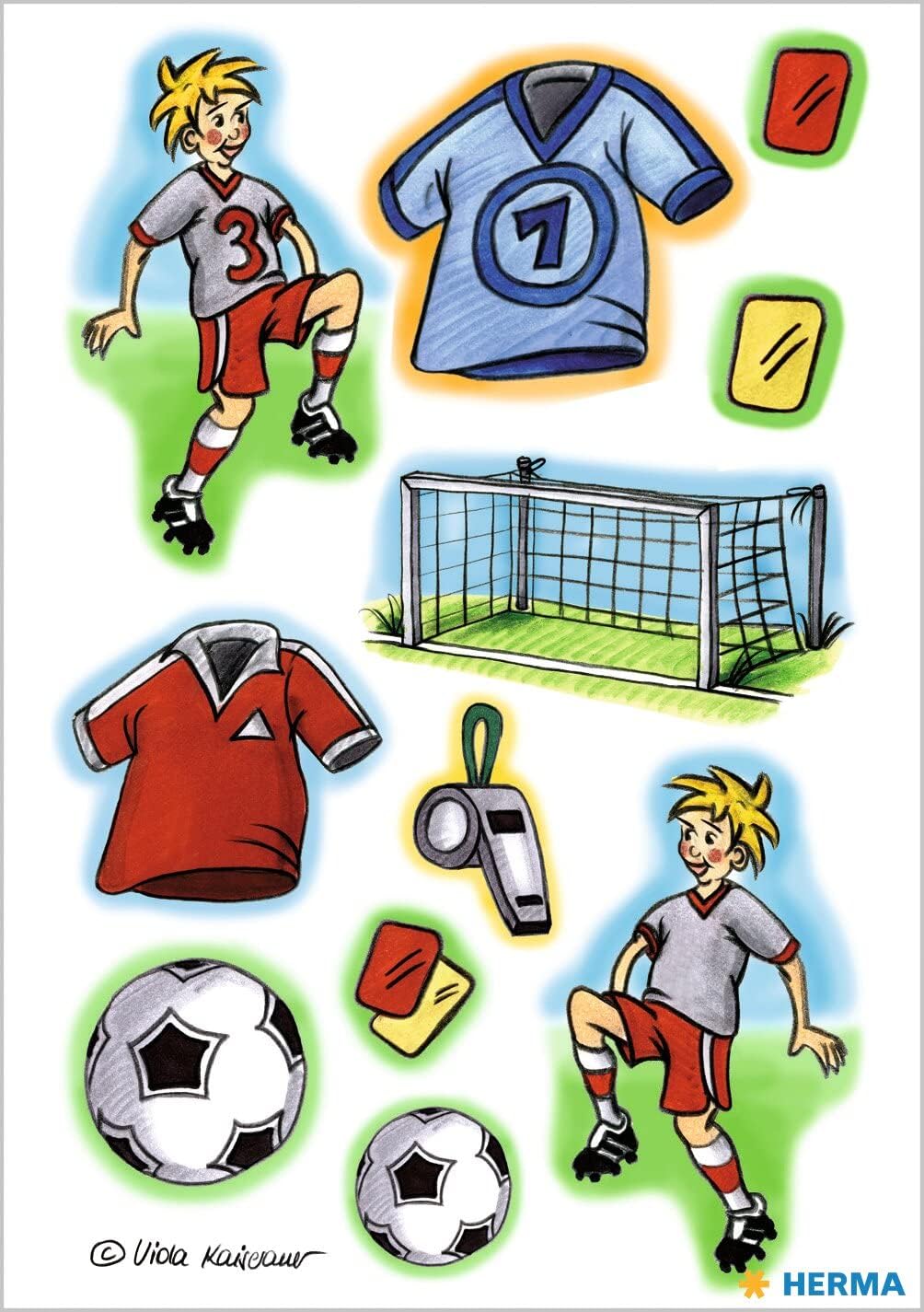 HERMA Sticker Fussballspiel selbstklebend Papier