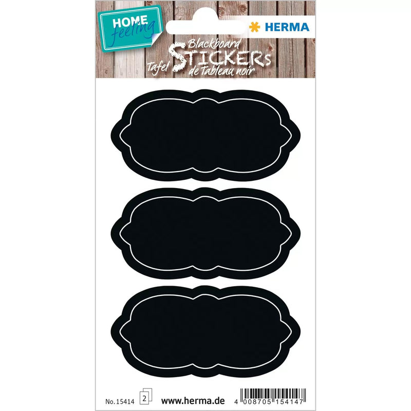 HERMA 15414 Tafelaufkleber zum Beschriften Schild Wolke, 6 Stück, Tafeletiketten selbstklebend für Gläser, Tafelfolie zur Dekoration, Tafel Aufkleber für Küche Gewürzgläser Marmeladen Flaschen