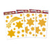 HERMA 44 Christmas Gold Star Stickers for Windows with Glitter Effect, Reusable Xmas Decorations, Large Wall Decals Window Clings for Kids and Children Gold Star Window Stickers Window Stickers