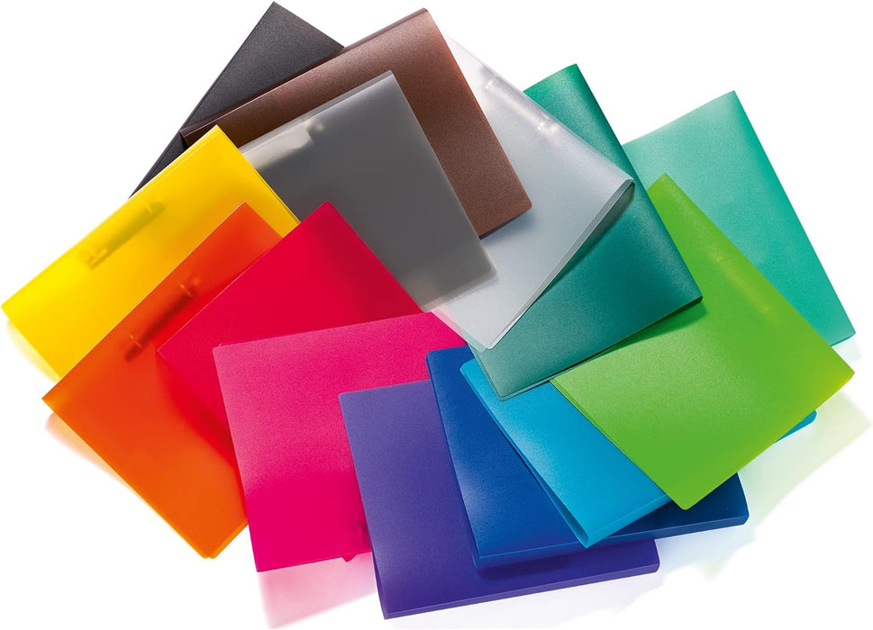 HERMA Ring Binder Translucent in Light Green, A4, 25 mm Spine, Slim 2-Ring Binder Made of Plastic Light Green A4