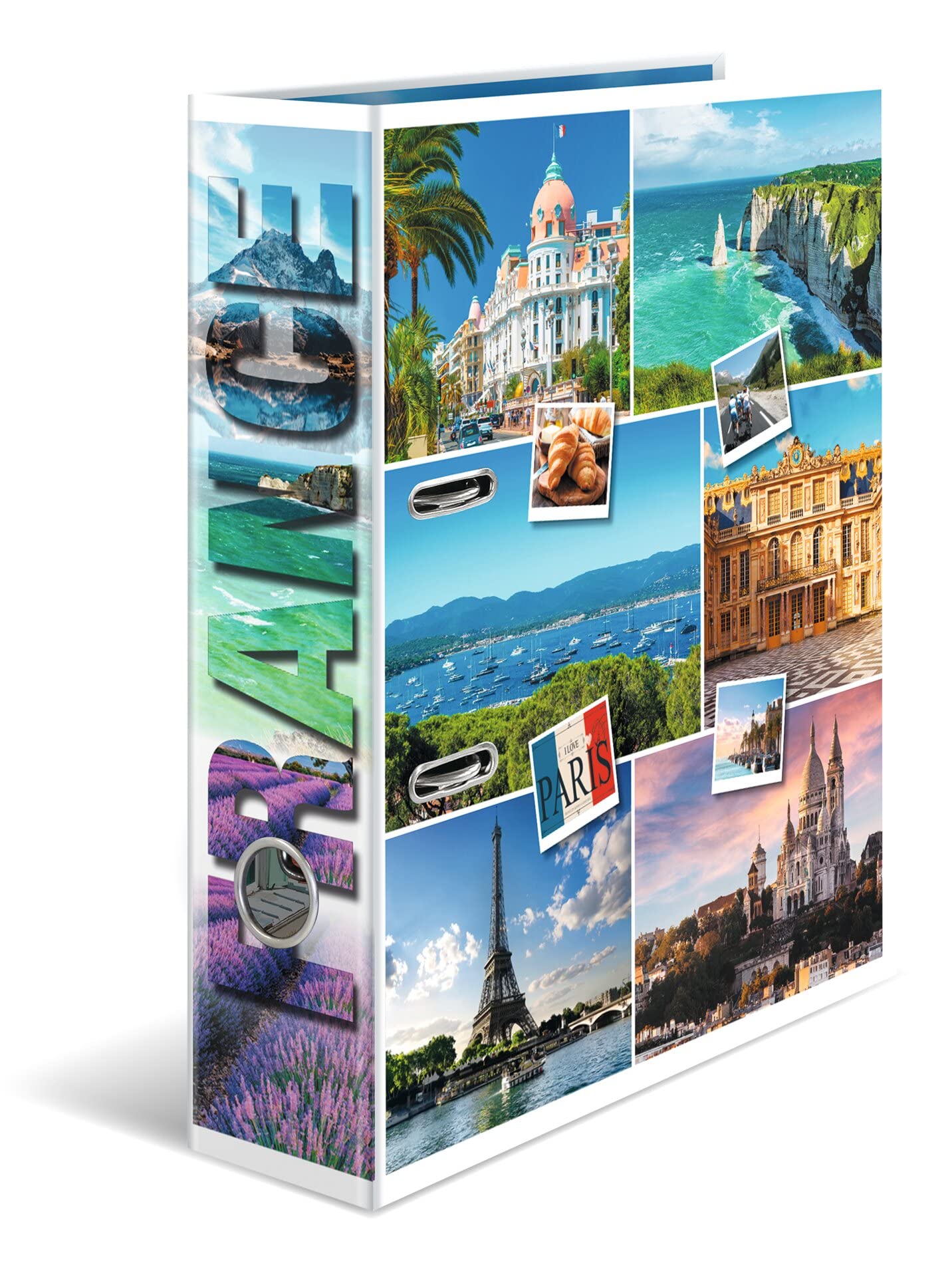 HERMA Lever Arch File Europe with France Motif, A4, 70 mm Spine, with Inner Print, 1 Folder France 1 piece