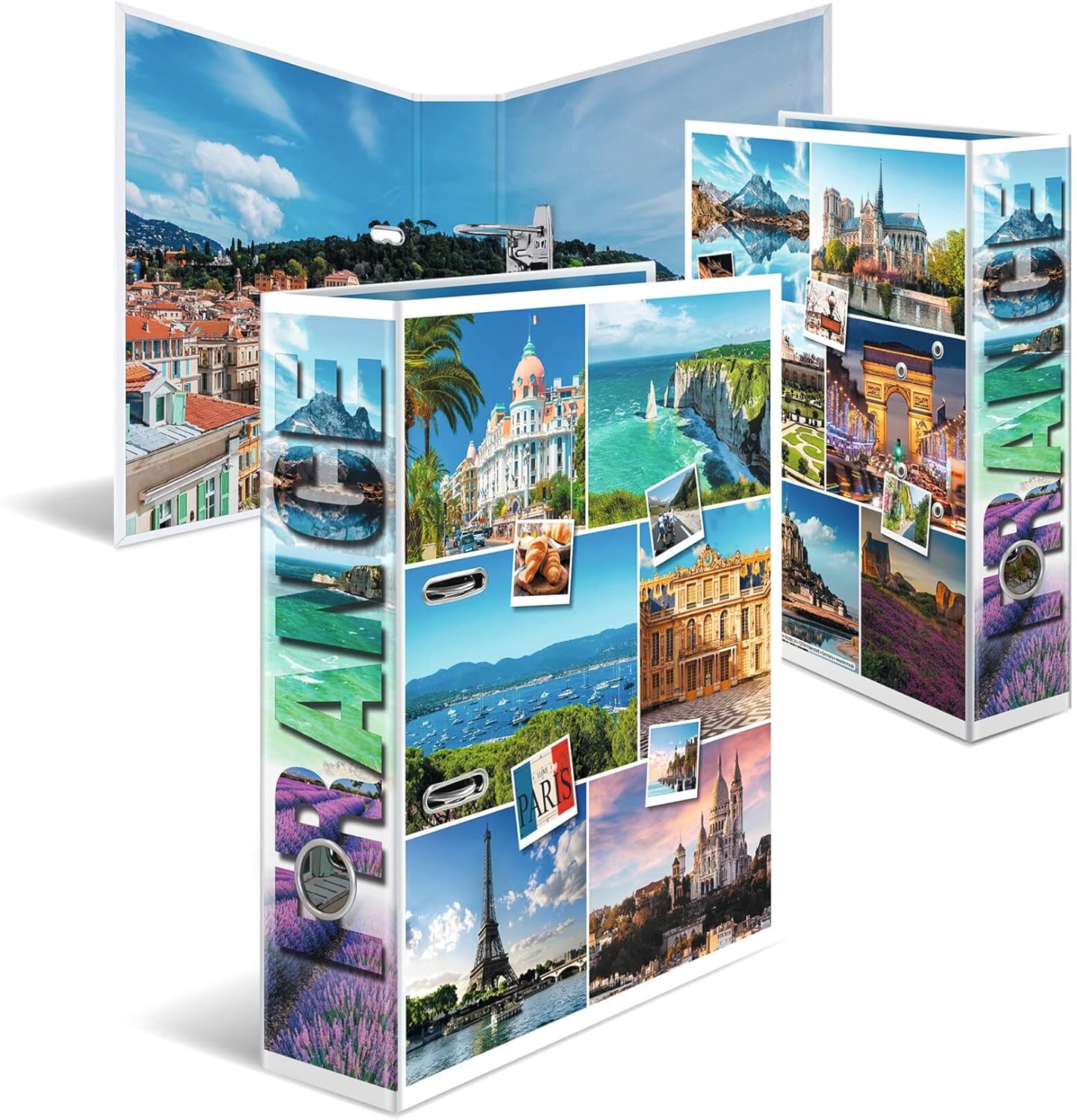 HERMA Lever Arch File Europe with France Motif, A4, 70 mm Spine, with Inner Print, 1 Folder France 1 piece