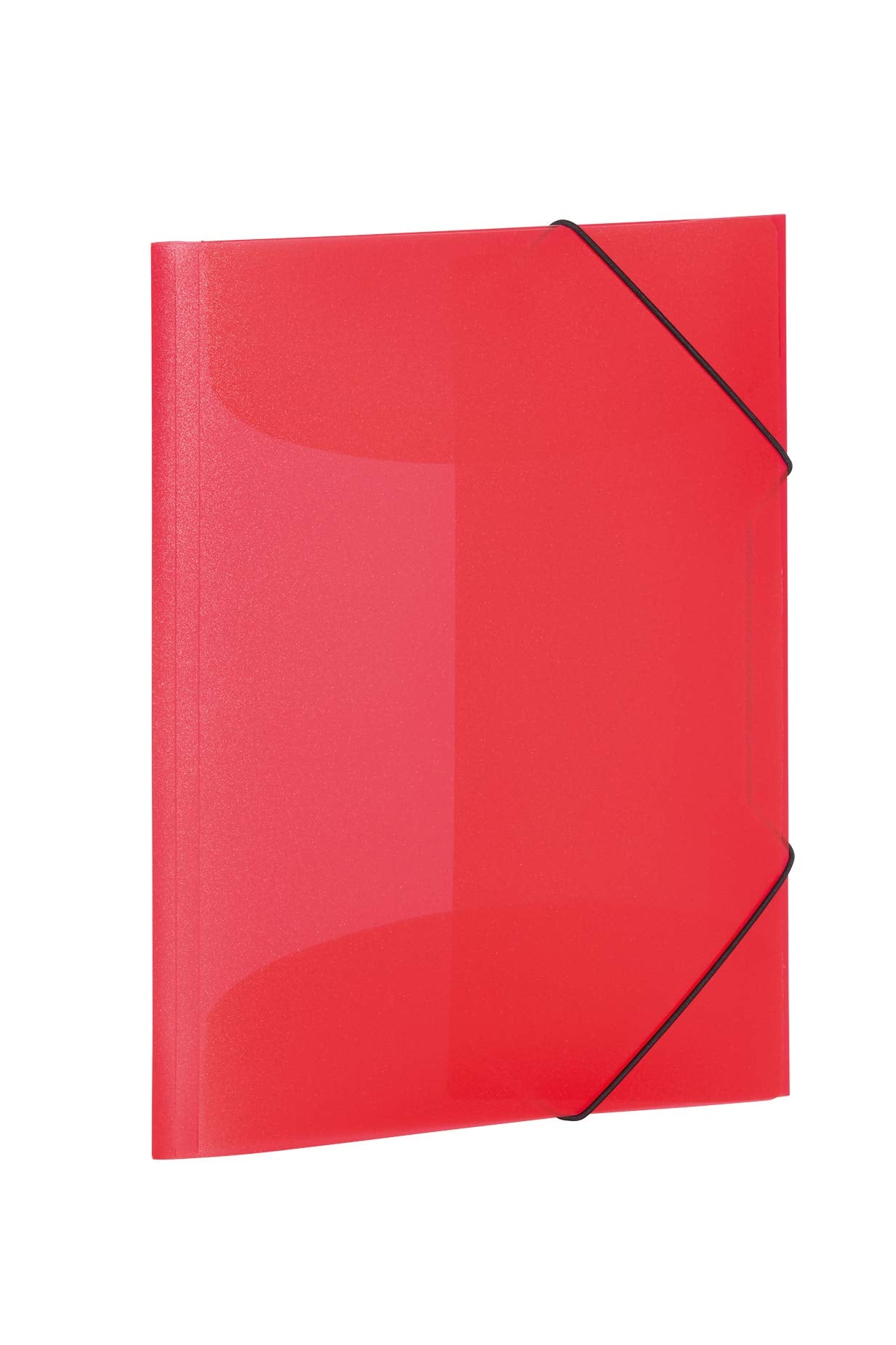 HERMA Elastic Folder Translucent in Red, A3, Sturdy Plastic, with 3 Inner Flaps, 1 Span Folder A3 Red