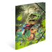 HERMA 19723 Dino World A4 Portfolio Folder, Children's Cardboard Corner Folder with Inner Print and Elastic Band, Sturdy Cardboard Folder, for Boys and Girls Dino World Sammelmappe A4 1 piece