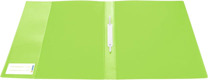 HERMA 19494 File Folder, A4, Transparent, Set of Wipe-Clean and Durable Plastic with Labelling Label, 3 Transparent folders Made of Polypropylene Film, Green Green DIN A4 Pack of 3