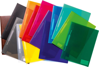 HERMA 19496 File Folder A4 Translucent Brown, Pack of 3, Plastic Folder with Labelling Label, Slip Pocket & Metal Staple Tongue, Sturdy Plastic File Folder Set for School and Office brown DIN A4 Pack of 3