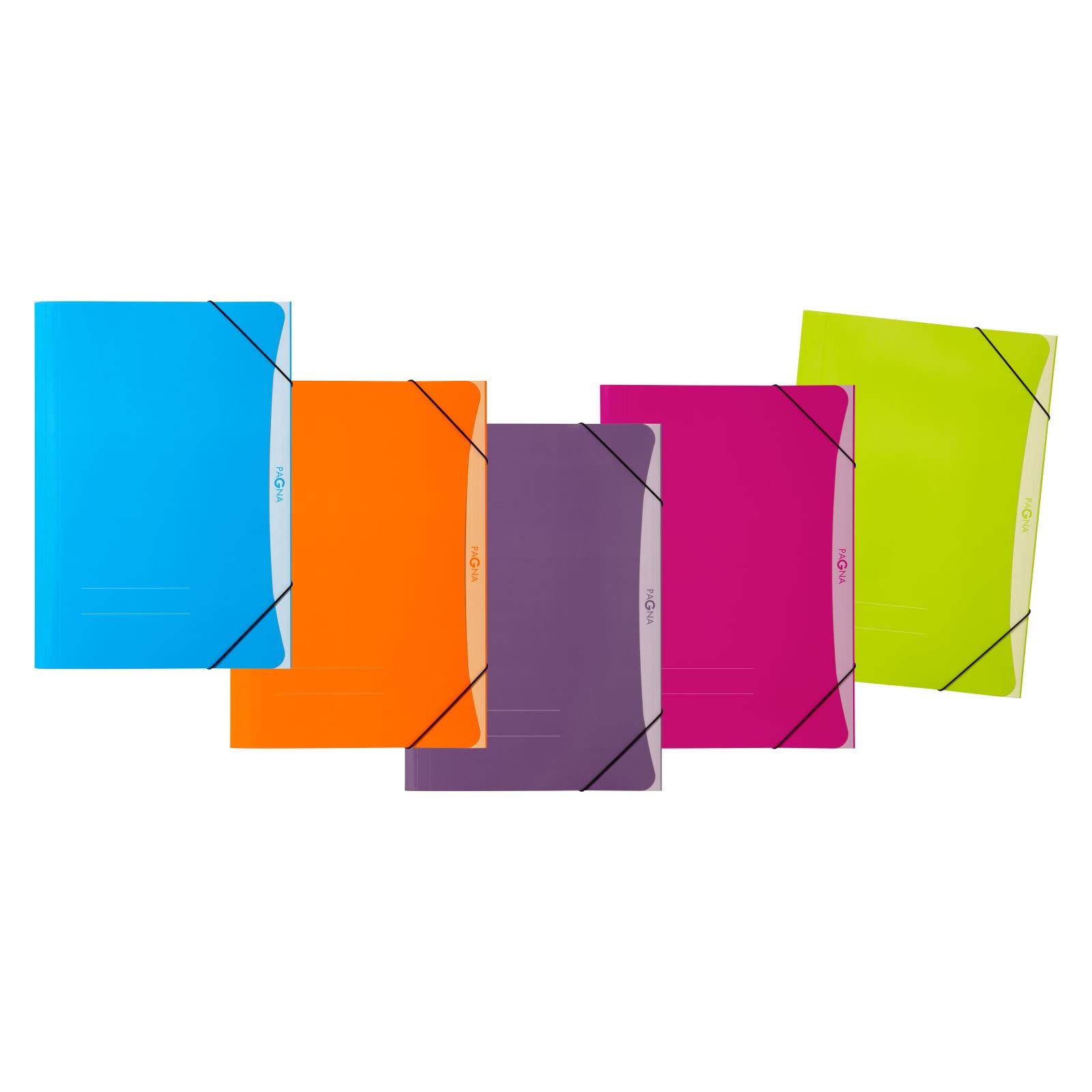 Pagna Elastic Folder A3 PP 3 Flaps Assorted Colours Pack of 10 DIN A3 - 10er Set