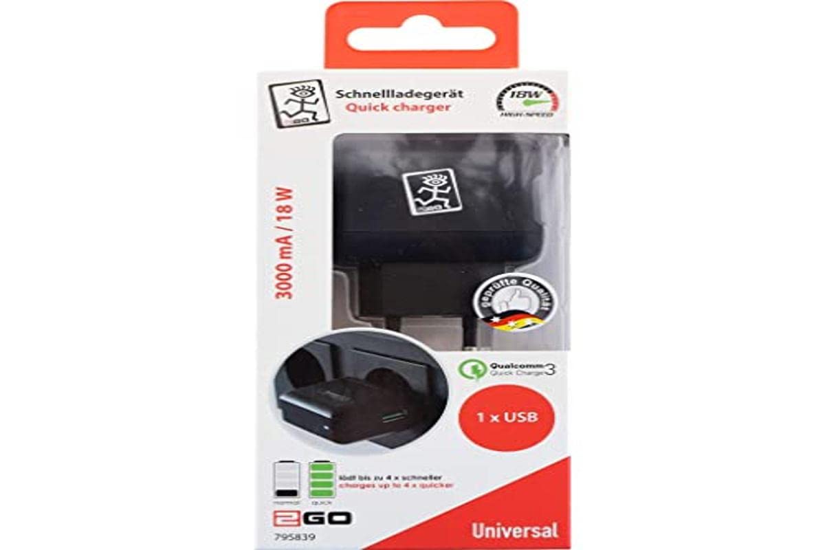 2GO Ladegerat 18W Quick-Charge 3.0 1x USB-A sch