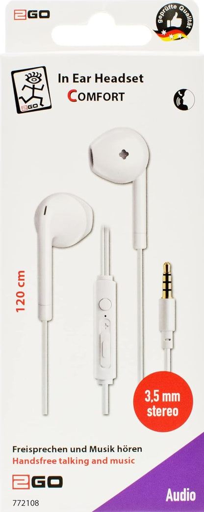 2GO Stereo-Headset Comfort weiB