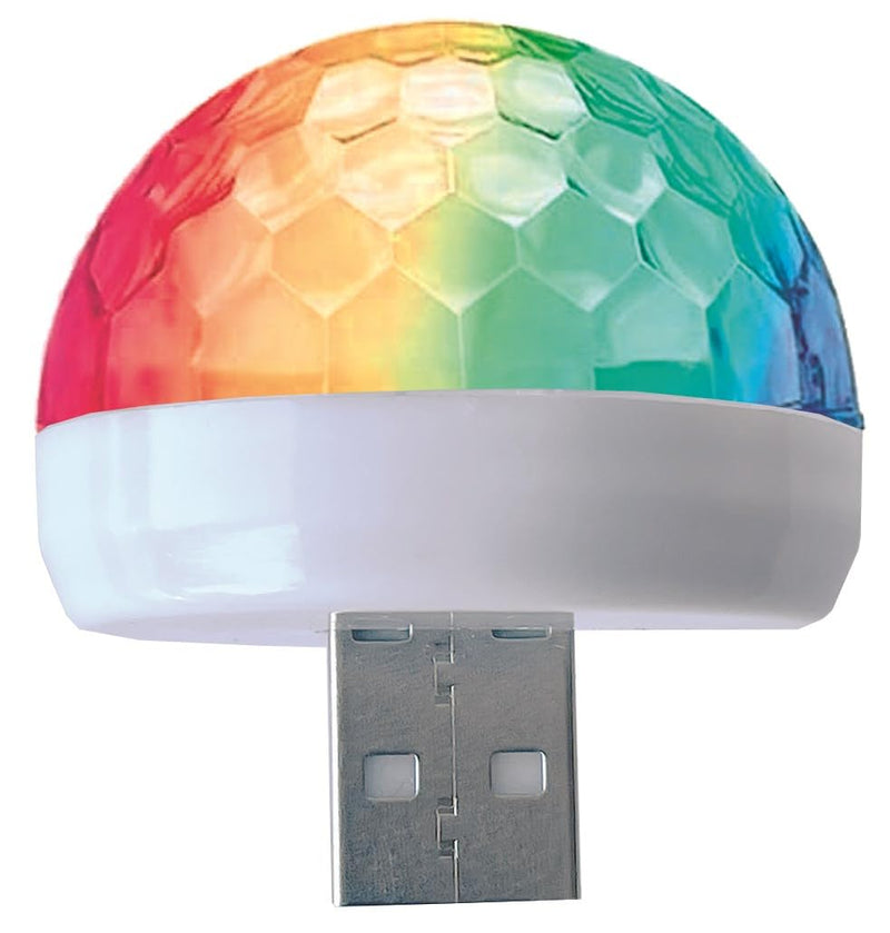 2GO USB LED Disco Ball with 3 Adapters White