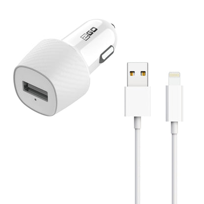 2GO Car Charger Set 2 Pieces USB to Lightning