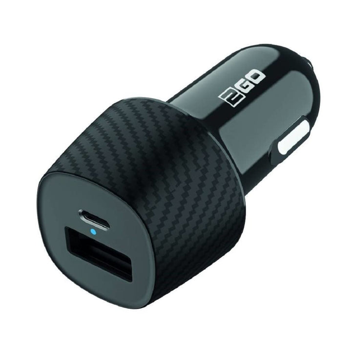2GO KFZ-Ladegerat 20W 1xUSB-C 1xUSB-A schwarz