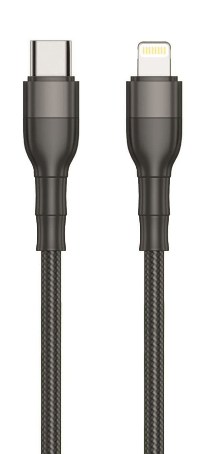 2GO USB Kabel Type C auf Lightning Lade- und Datenkabel 100 cm schwarz