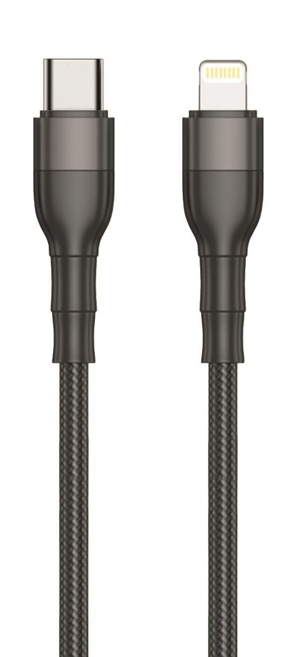 2GO USB Kabel Type C auf Lightning Lade- und Datenkabel 100 cm schwarz