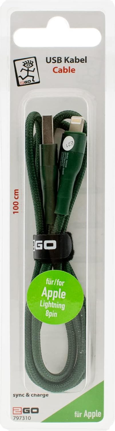 2GO USB Kabel A->Lightning grün