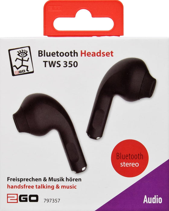 2GO Bluetooth Headset TWS 350 Black