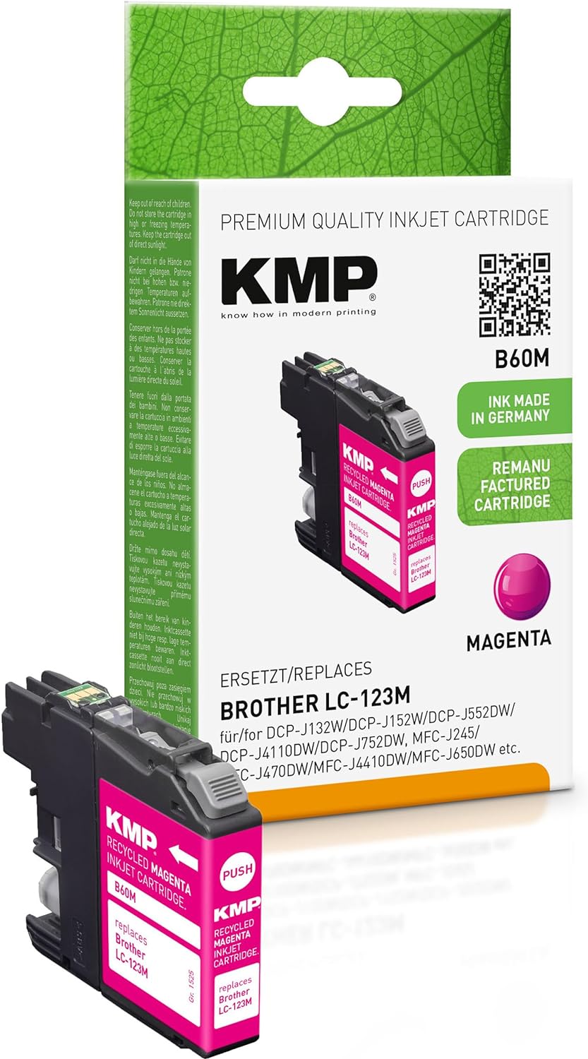 KMP Patrone Brother LC-123M 600 S. magenta re