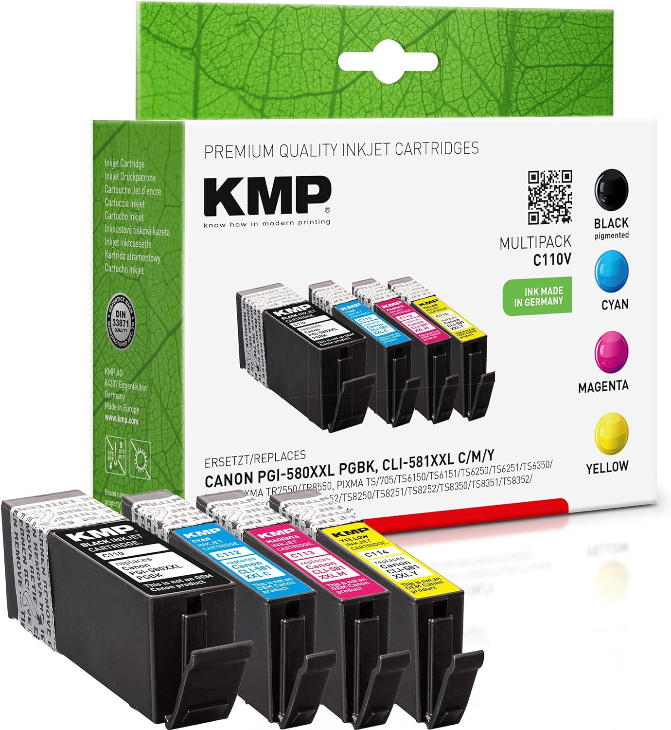KMP Patrone Canon PGI-580XXL Multip. 600-824 S. C1