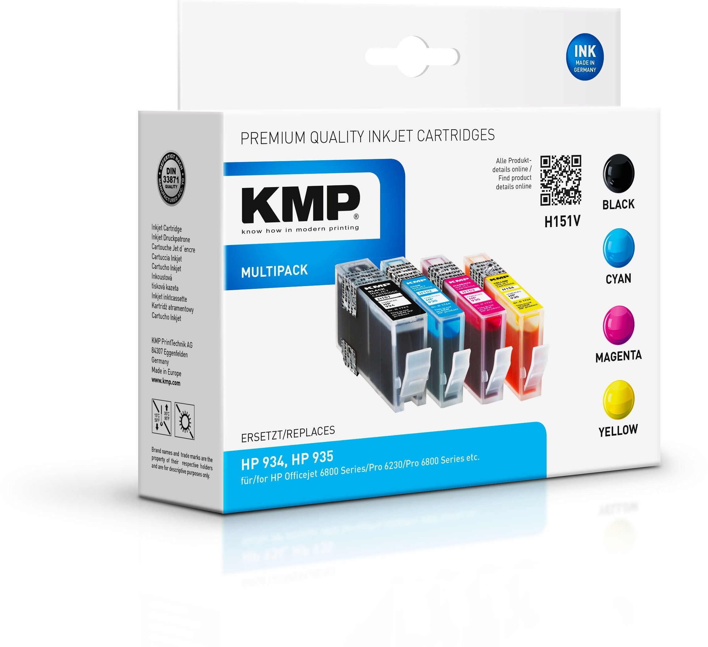 KMP Patrone HP NR.934/935 Multip. 500-600 S. H151V