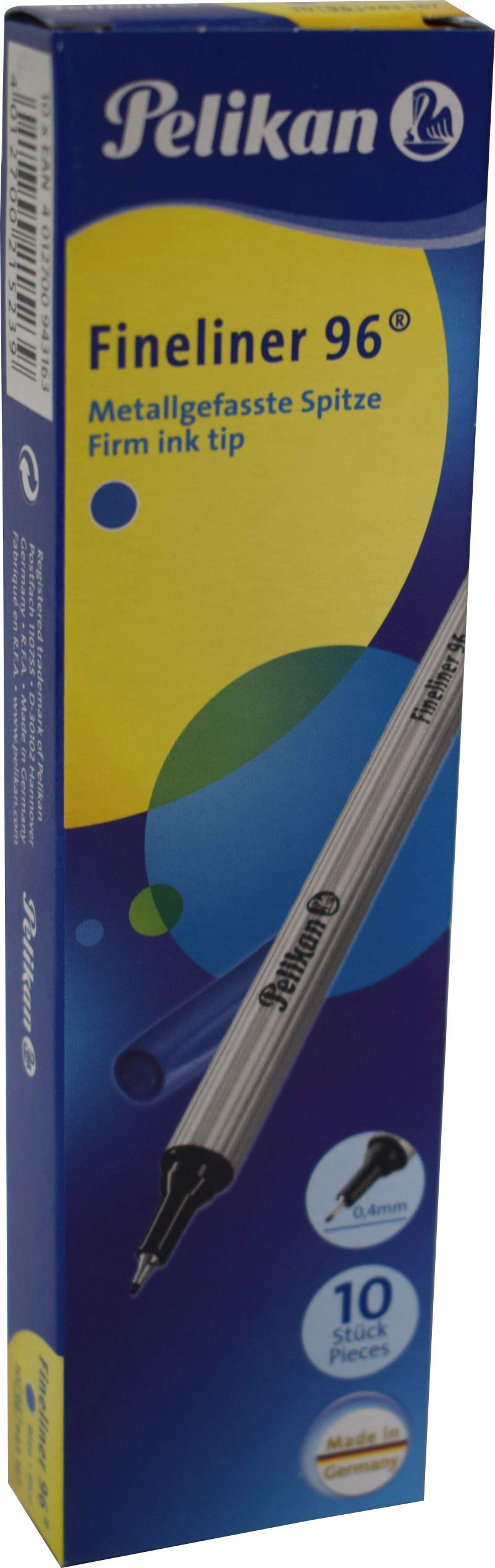 Herlitz Pelikan Fineliner 96® Blue, Pack of 10 in Box Pack of 10 Blue