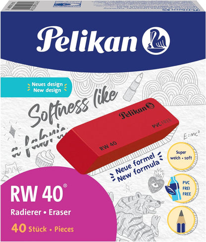 Pelikan Red Eraser RW40 Box of 40