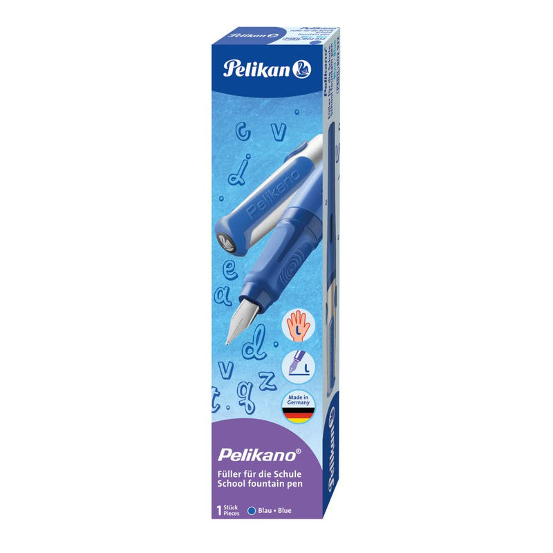 Pelikan Pelikano Fountain Pen Left-Handed Size L Blue 1 count (Pack of 1) blue