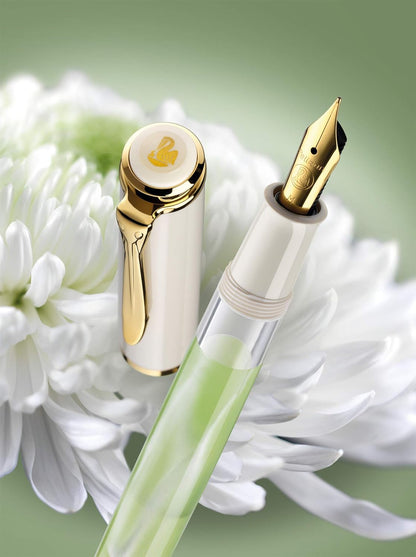 Pelikan Füllhalter Classic 200, Pastell-Grün, Feder B (breit), hochwertiger Kolbenfüller im Geschenk-Etui, 815321 Füllhalter Feder B (breit)