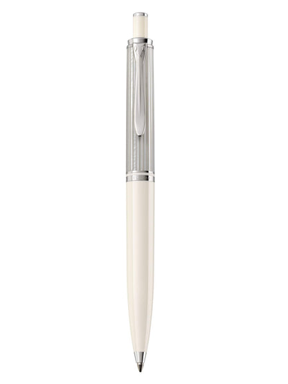Pelikan Kugelschreiber Souverän 405, Silber-Weiß, hochwertiger Druckkugelschreiber im Geschenk-Etui, 815543