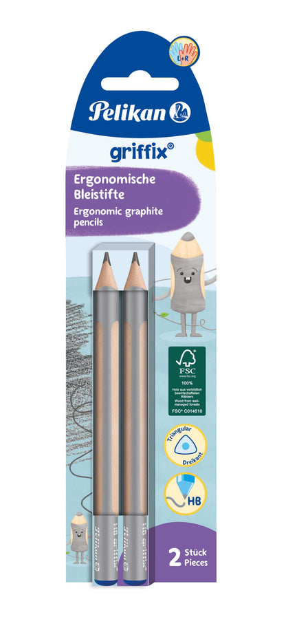 Pelikan Griffix Pencils, Thickness HB, Pack of 2 in Folding Box Pencils 1 stück (1 erPack)