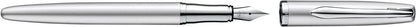Pelikan Jazz Noble Fountain Pen, Silver, for Right-Handed and Left-Handed Users, Elegant Metal Fountain Pen, Nib M, in Folding Box, 821735 silver Fountain pen Folding box