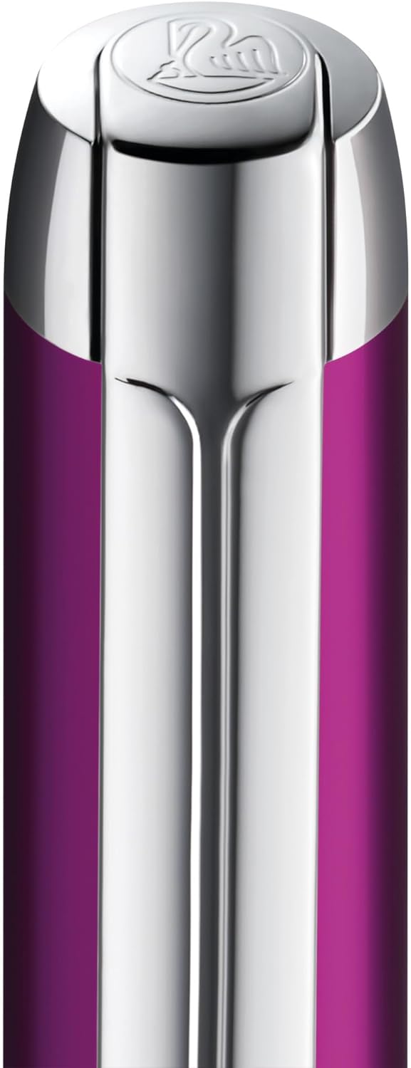 Pelikan Füllhalter Pura P40, Violett, Feder M (mittel), hochwertiger Patronenfüller im Geschenk-Etui, 823784