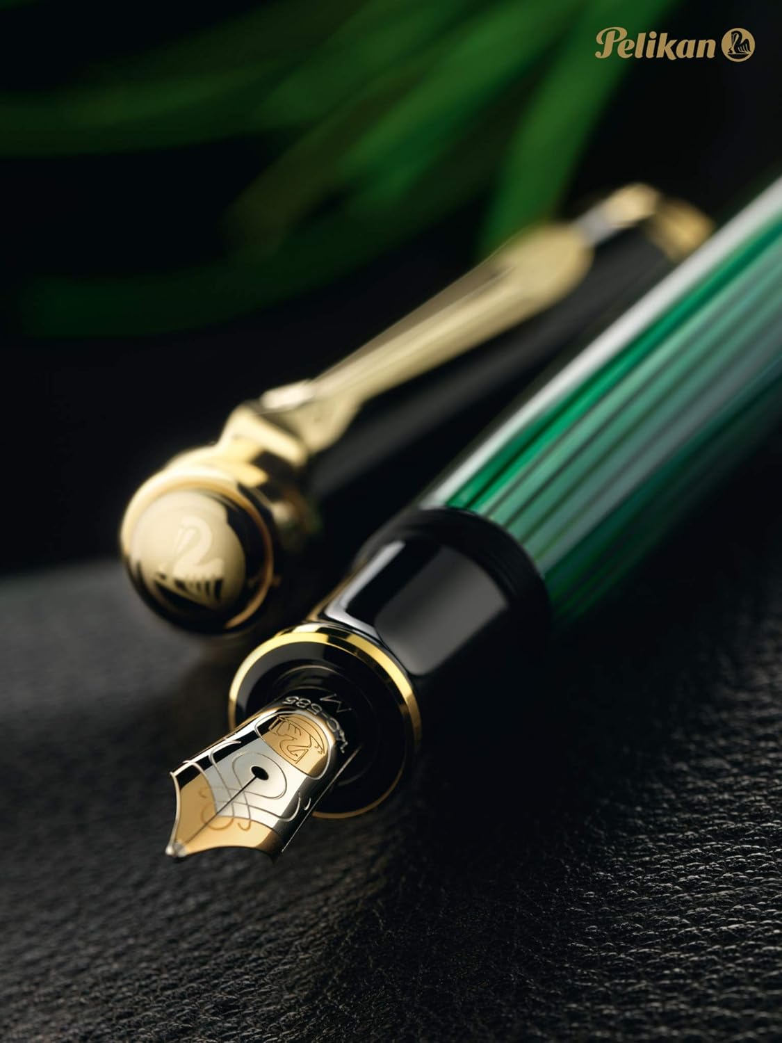 Pelikan Souverän M600 Plunger Fountain Pen - Black/Green