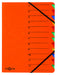 Pagna 24131–12 Easy Folder 12 Divider Tabs with Rubber Corners Coloured Print 1–12 on The Cover Orange a4 Orange 1