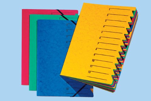 Pagna Easy 24131-05 Index File/Particle Board / A4 / 12 Compartments/Coloured Index/Cover Yellow a4 yellow 1
