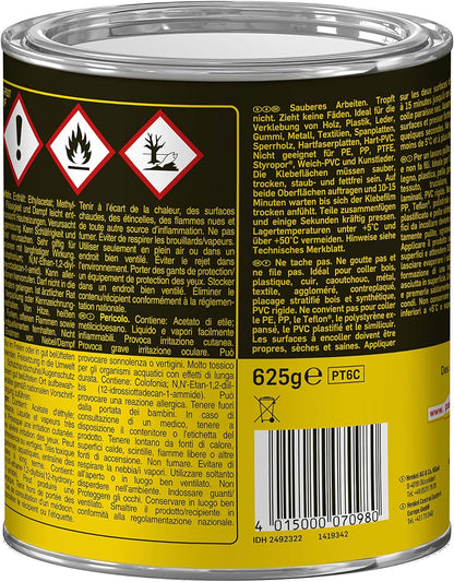 Pattex 1419342"Gel Compact" Contact Adhesive, Black/Yellow, 625 g