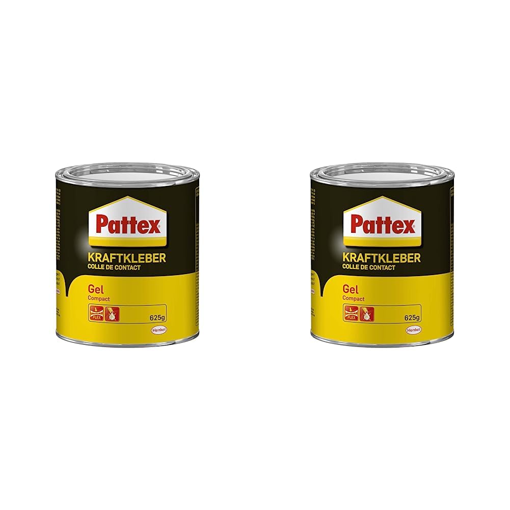 Pattex 1419342"Gel Compact" Contact Adhesive, Black/Yellow, 625 g