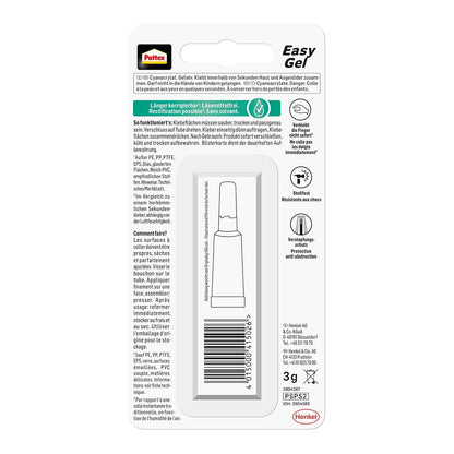 Pattex Sekundenkleber Power Easy Gel, Tube, 3g