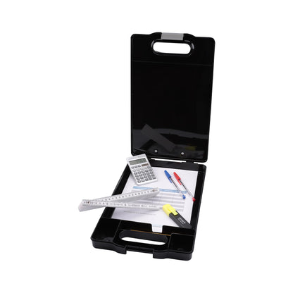 Genie M 800 clipboard (with Large DIN A4 Storage Compartment, Form Holder and Hanging Loop, Slim Design) Black
