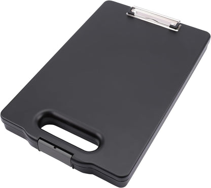 Genie M 800 clipboard (with Large DIN A4 Storage Compartment, Form Holder and Hanging Loop, Slim Design) Black
