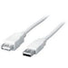 Equip USB Kabel A -> A St/ BU 1,80 m Polybeutel, weiß Weiß 1,80 Meter