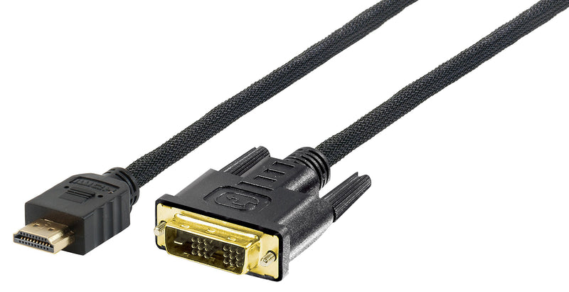 equip connection cable HDMI/DVI (18+1) St./St. 3m