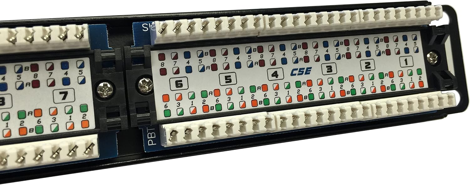KOMQI Equip Cat5e Patch Panel 48,3 cm (19 Zoll) 1HE (24-Port, RJ45) schwarz
