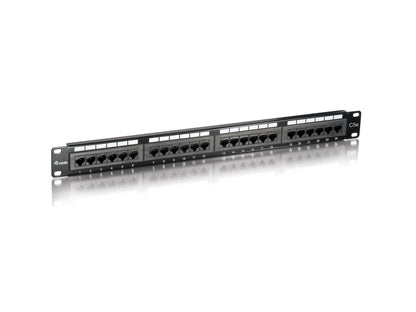 KOMQI Equip Cat5e Patch Panel 48,3 cm (19 Zoll) 1HE (24-Port, RJ45) schwarz